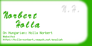 norbert holla business card